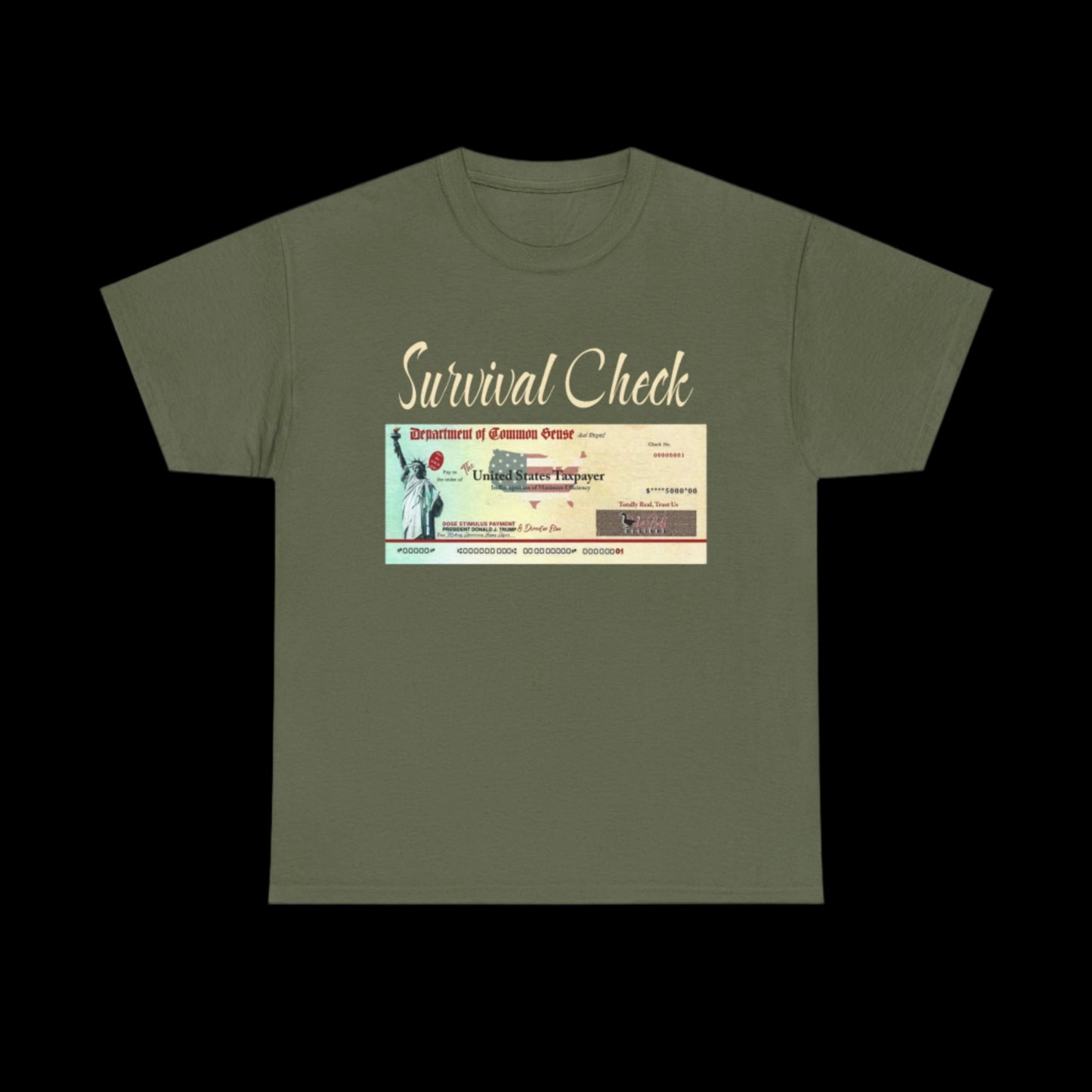 Survival Check Stimulus Check Custom T-Shirt