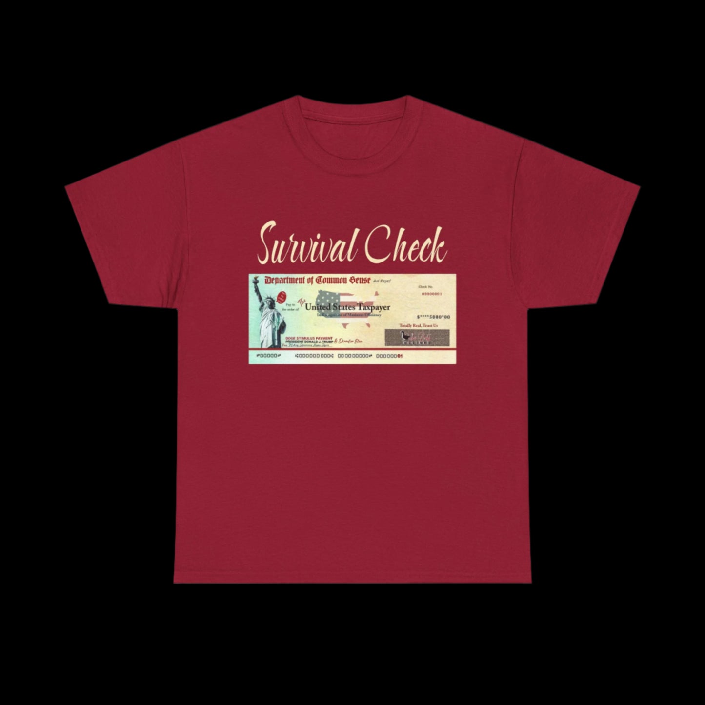 Survival Check Stimulus Check Custom T-Shirt